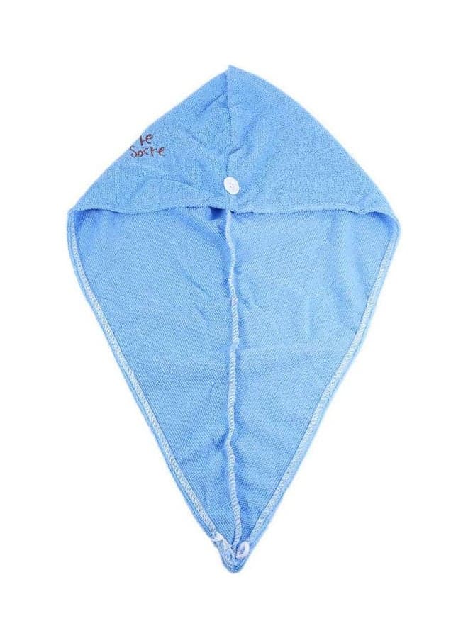 Microfiber Fabric Bath Towel Hair Dry Hat Blue