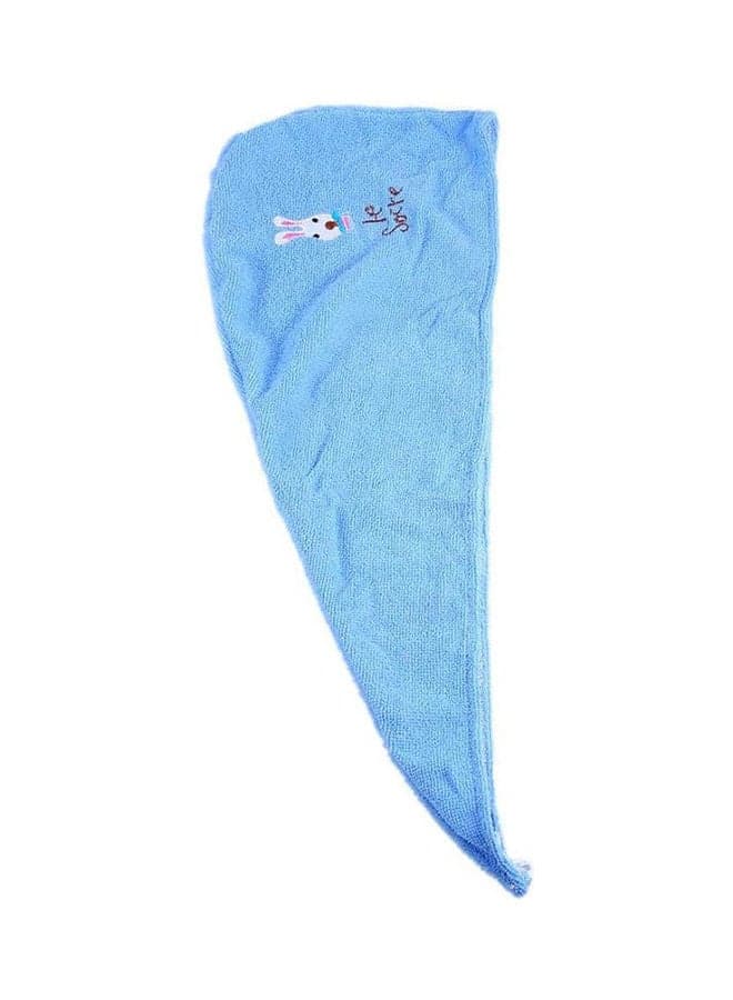 Microfiber Fabric Bath Towel Hair Dry Hat Blue (٣)
