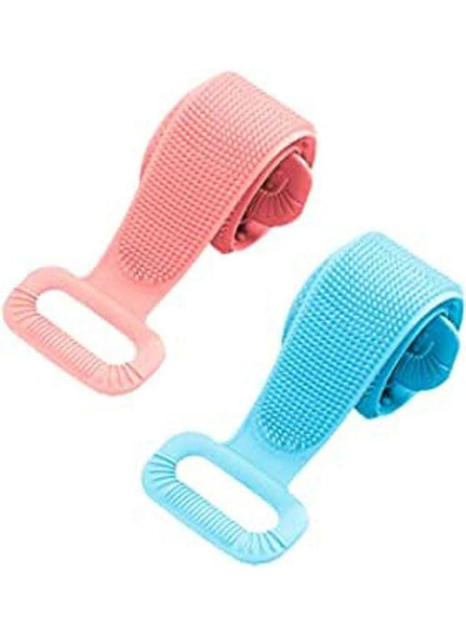 Silicone Bath Body And Skin Brush Belt 2Pcs Multicolour 72cm