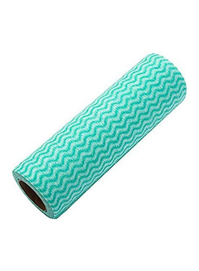 50Pcs/Roll Disposable Cleaning Towel Paper Towels Turquoise 26x7cm