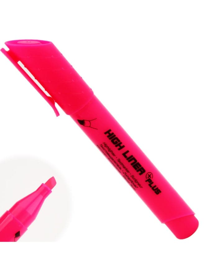 High Liner Plus Chisel Nr:36002 Pink Stationery Highlighters (3)