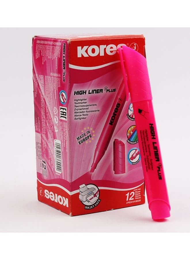 High Liner Plus Chisel Nr:36002 Pink Stationery Highlighters