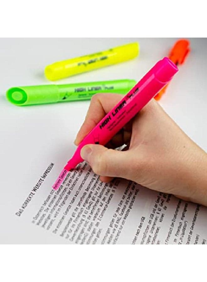 High Liner Plus Chisel Nr:36002 Pink Stationery Highlighters (6)
