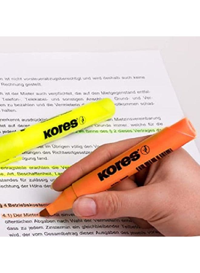 High Liner Plus Chisel Nr:36004 Orange Stationery Highlighters (8)