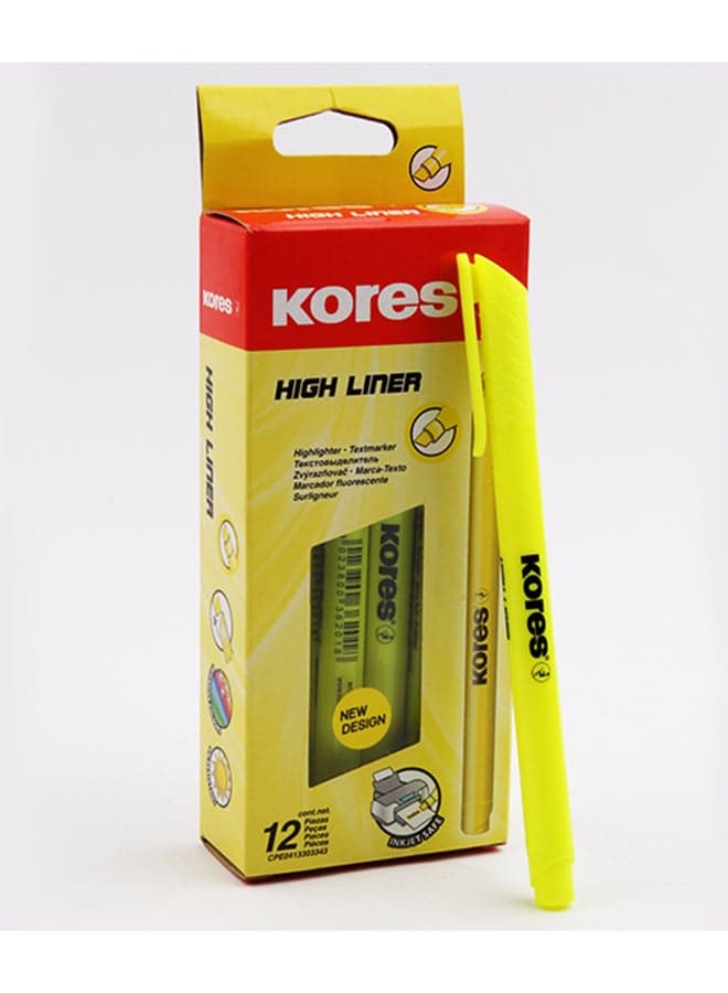 Highliner Fine Yellow Stationery Highlighters
