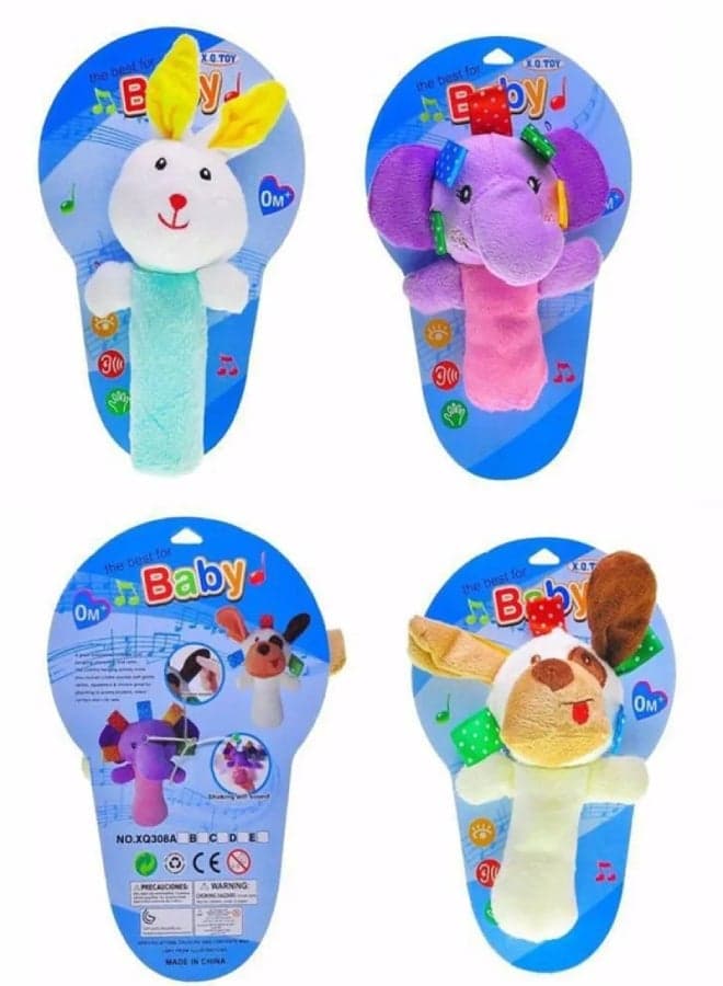 Animal Shaped Rattles Set - Assorted Stuffed Animals & Toys