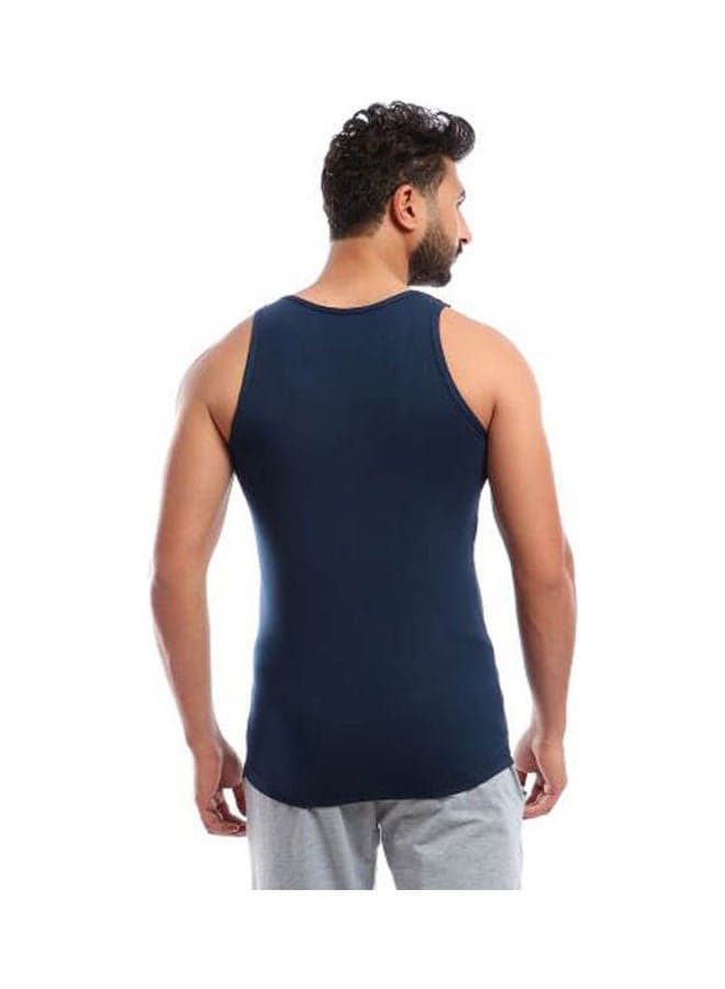 Undershirts Cotton Stretch Navy Blue Men's Undershirts (٤)