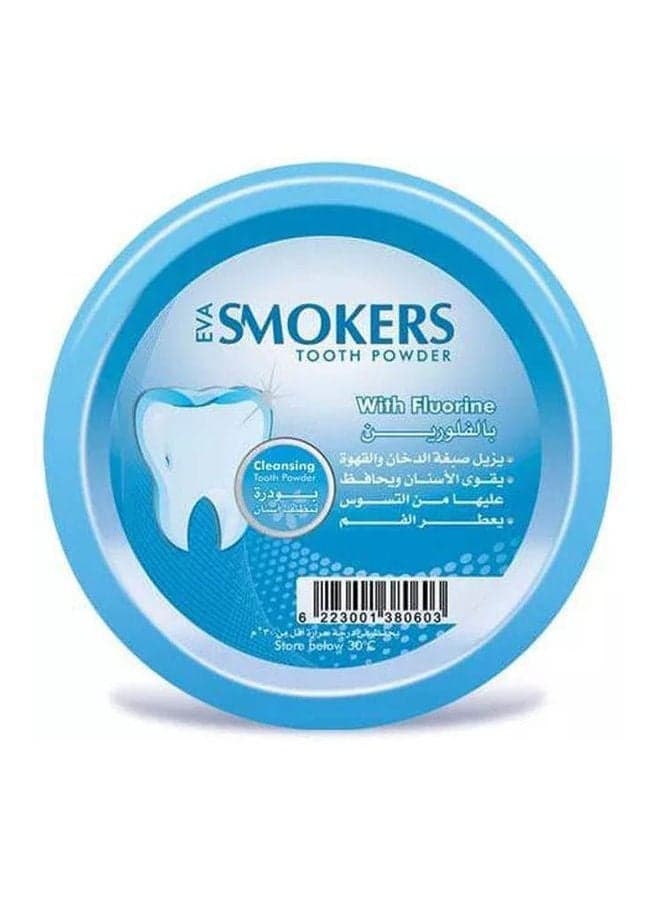 Smoker Tooth Powder With Fluorine -4Pcs Blue 40grams Teeth Whitening