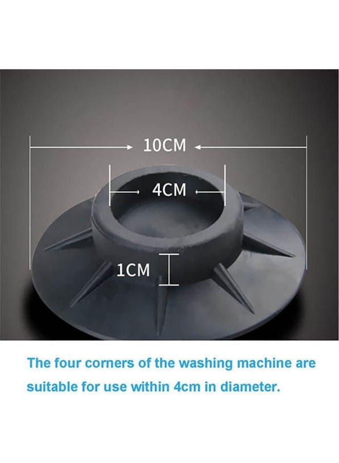 Washing Machine Anti Vibration Pads 8 Pcs Black 10x4cm Home Decor Accents (٣)