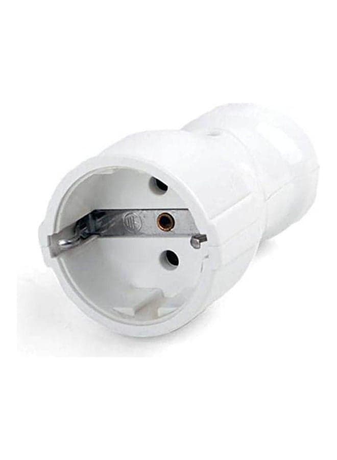 Female Plug 2 Pin With Earth 16A - 250V White Tools & Home Improvement