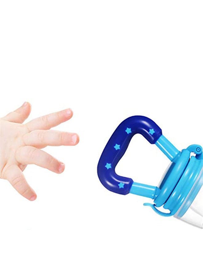 Small Convenient Silicone Fresh Fruit And Vegetable Nibbler Teething Feeder For Kids - Blue Teethers (٨)