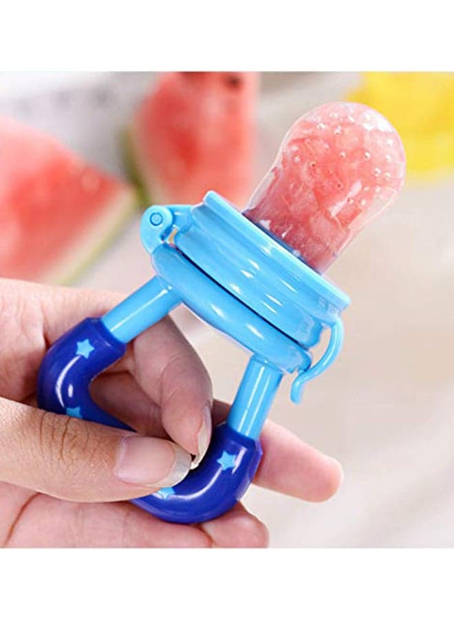 Small Convenient Silicone Fresh Fruit And Vegetable Nibbler Teething Feeder For Kids - Blue Teethers (٥)