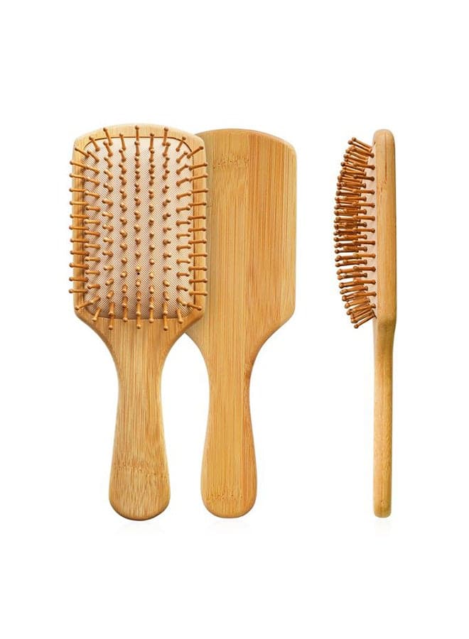 Wooden Hair Medical Brush For Long And Healthy Hair Beige