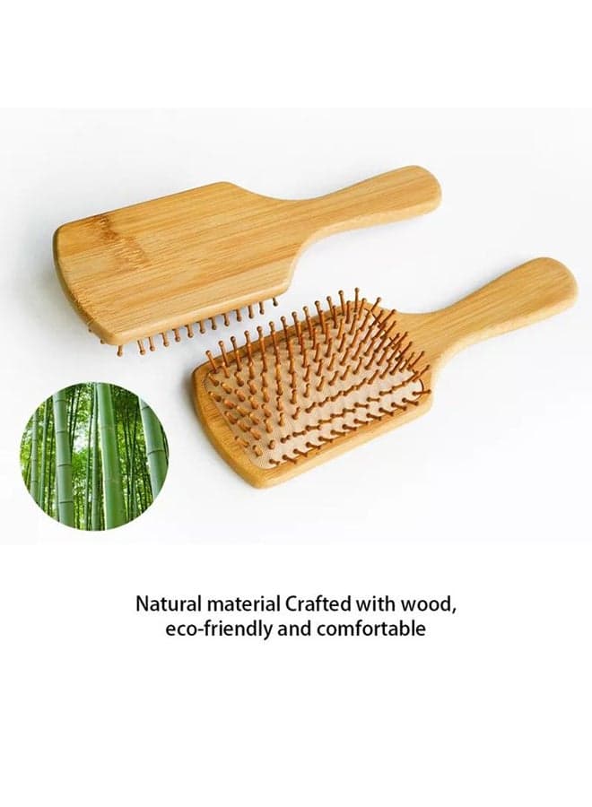 Wooden Hair Medical Brush For Long And Healthy Hair Beige (٣)