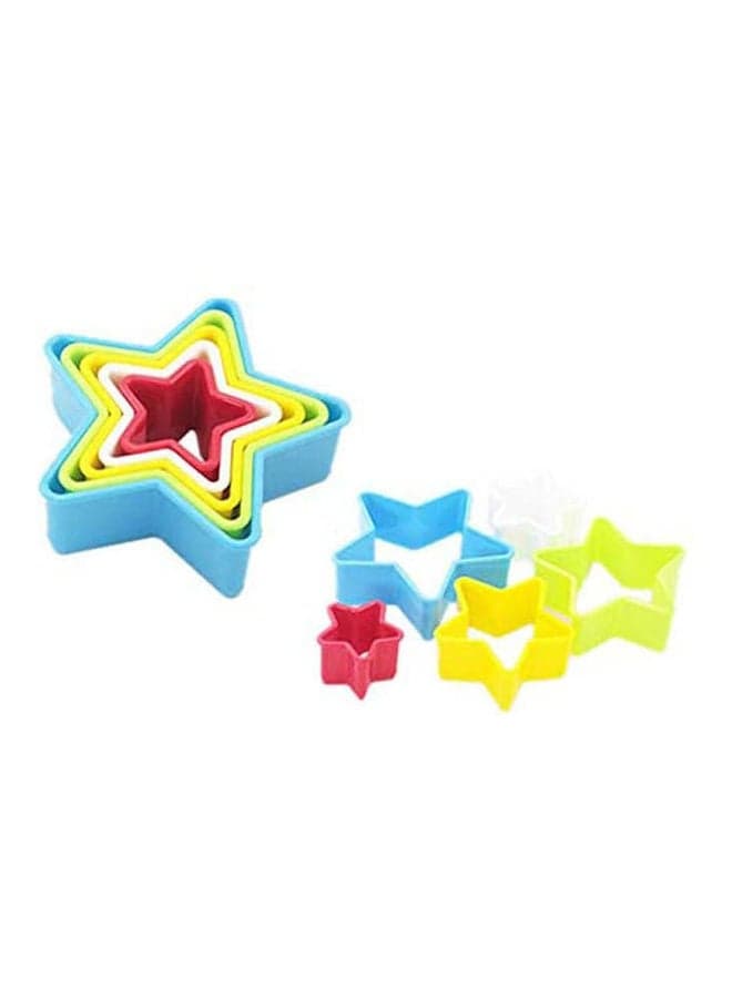 5 Pieces Pentagram Plastic Cookie Cutter Mold Set Multicolour Kitchen Cutters