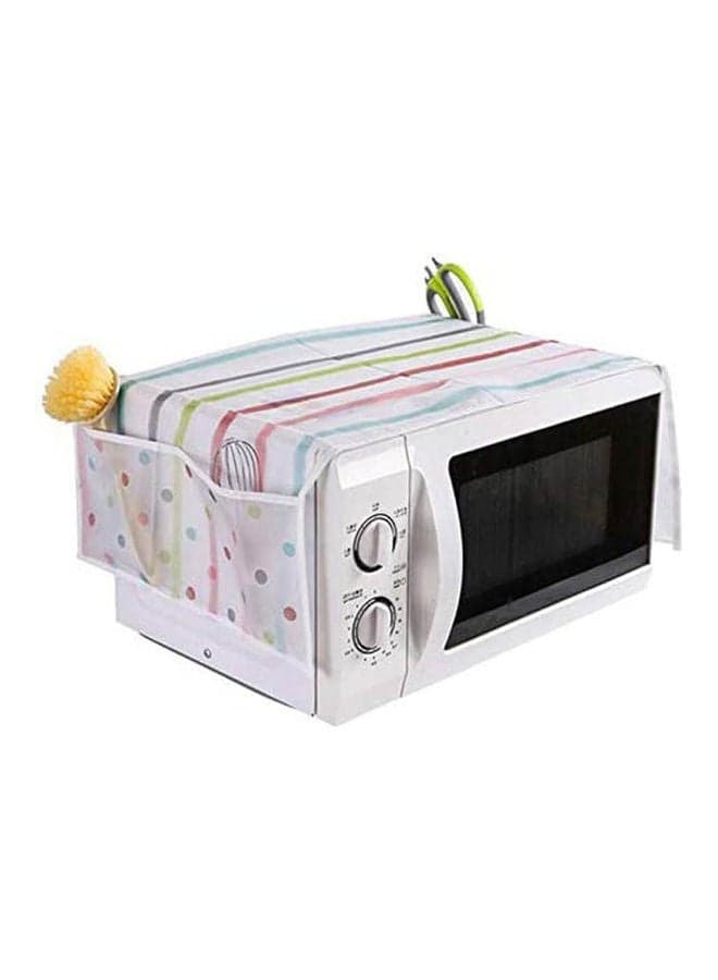Microwave Oven Cover Dustproof Storage Bag Waterproof Double Pocket Organizer Holder Kitchen Gadgets Tool Multicolour Kitchen Accessories
