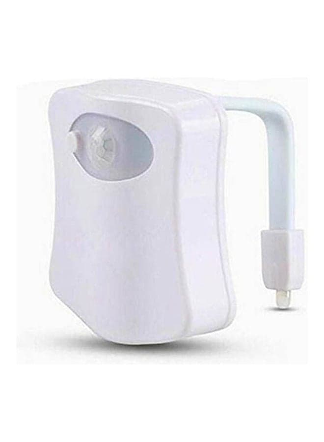 Motion Sensor Toilet Light Body Auto Motion Activated LED Toilet Seat Bowl Night Light Lamp 8-Color Changing Tolit Lights White Bath