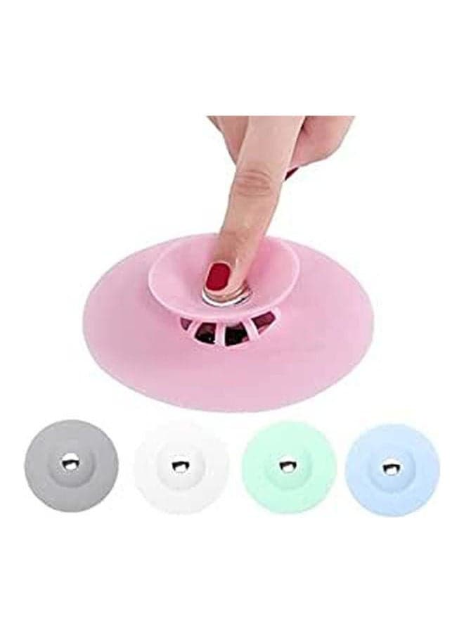 Shower Drain Stopper Floor Drain Rubber Circle Silicone Plug for Shower Bathtub Plug Bathroom Leakage-proof Drain PVC Sink Basin White