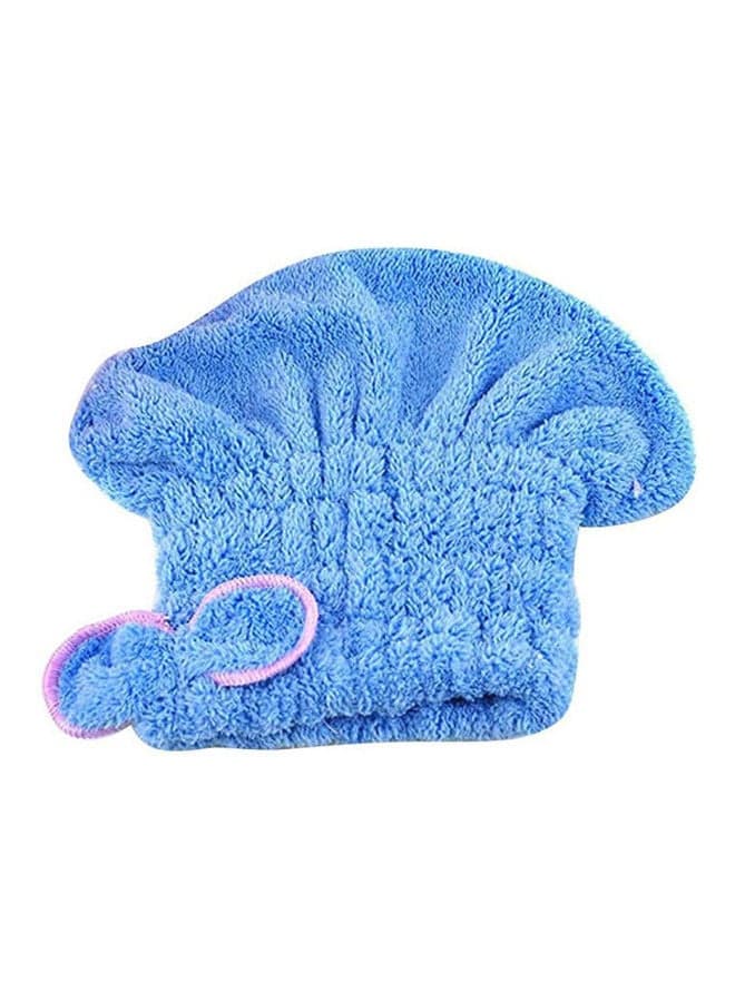 Microfiber Hair Drying Towel Blue Shower Caps