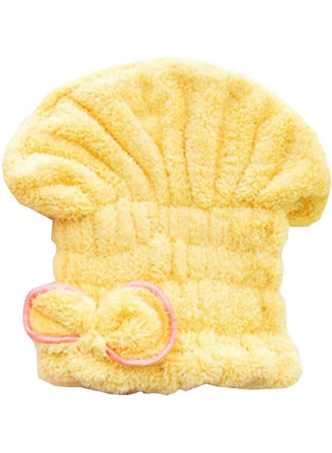 Microfiber Hair Drying Towel Yellow Bath Towels