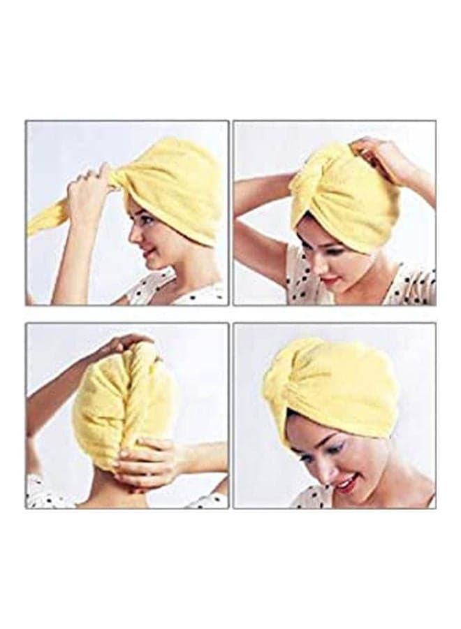 Lady's Hair Drying Hotel Towel Yellow Bath Towels