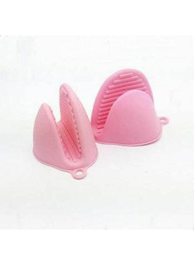 Silicone Heat Resistance Pot Holder Pink 17x12cm