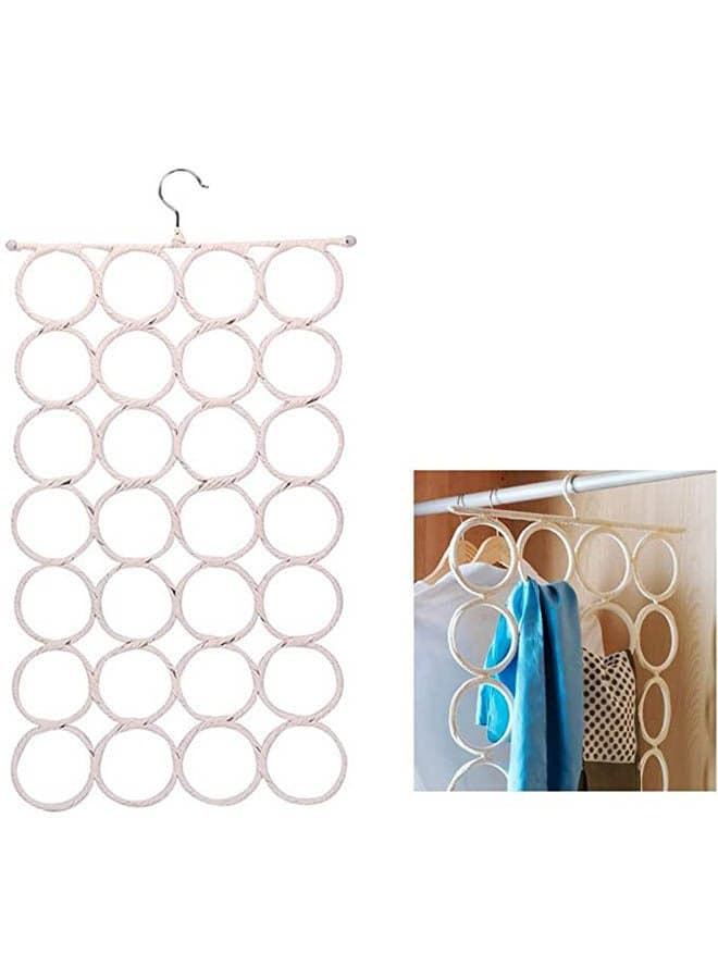 28 Loop Scarf Hanger Holder Closet Door Organizer Tie Belt Rack Multicolour Closet Systems
