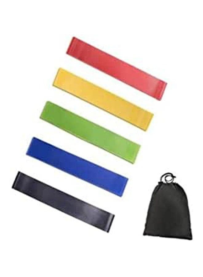 Portable Latex Gym Strength Training Rubber Bands Fitness Cross Fitness Equipment Yoga Practice Drawstring Elastic 5Pcs