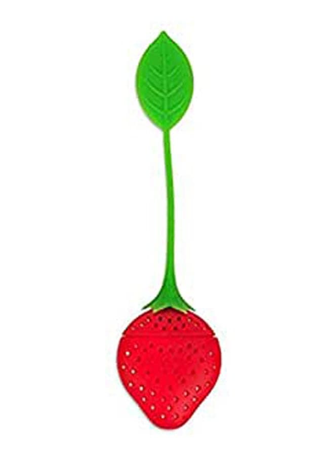 Strawberry Shape Chichic Silicone Loose Tea Infuser Set Cute Strainer Steeper With Drip Tray Best For Leaf Or Herbal Tea Red Colanders & Food Strainers