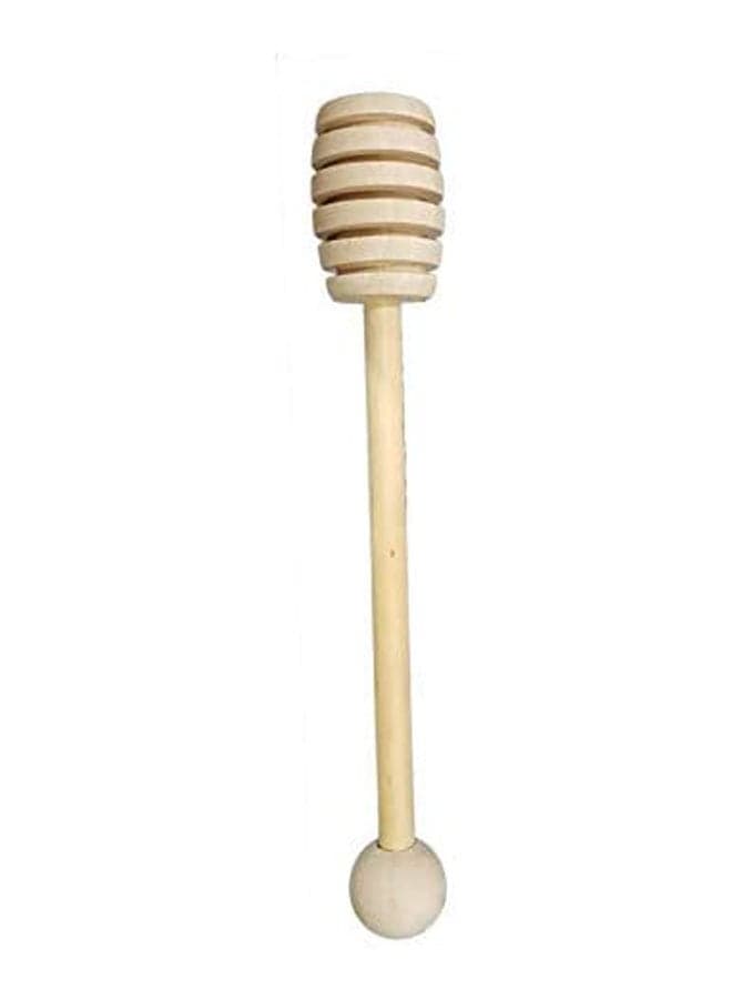 Wooden Honey Dipper Big Beige