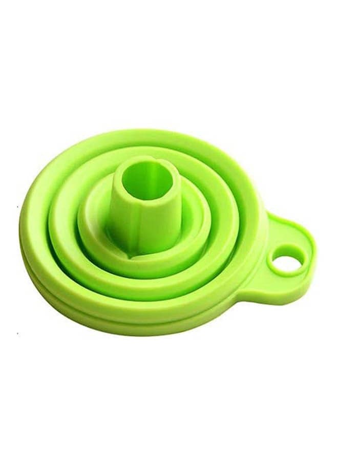 Food Grade Silica Gel Folding Funnel Green 10x9cm