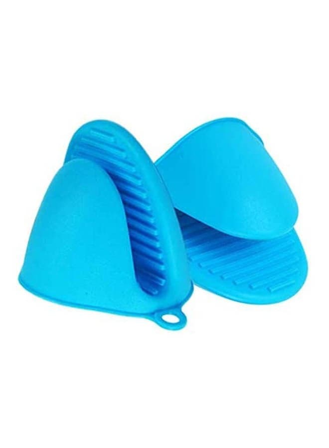 Heat Insulation Anti-Slip Non-Baking Oven Microwave Dish Gloves Blue