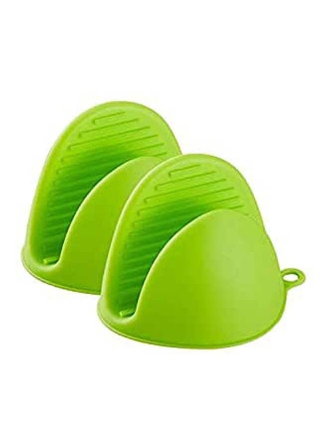 Temperature Anti-Scalding Clip Gloves 2 Pieces Green