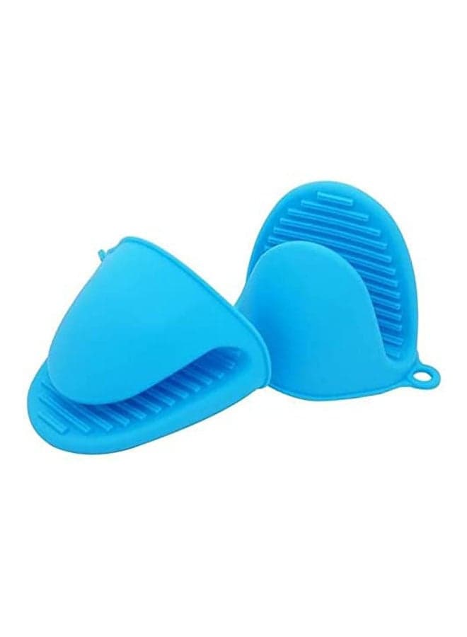 Kitchen Cooking Insulated Gloves Dishes Plates Oven Microwave Heat Resistant Silicone Non-Slip Blue Kitchen Accessories