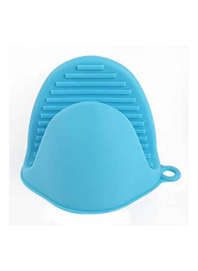 Silicone Kitchen Organizer Insulated Heat Pot Plate Clips Microwave Oven Gloves 2Pcs Blue