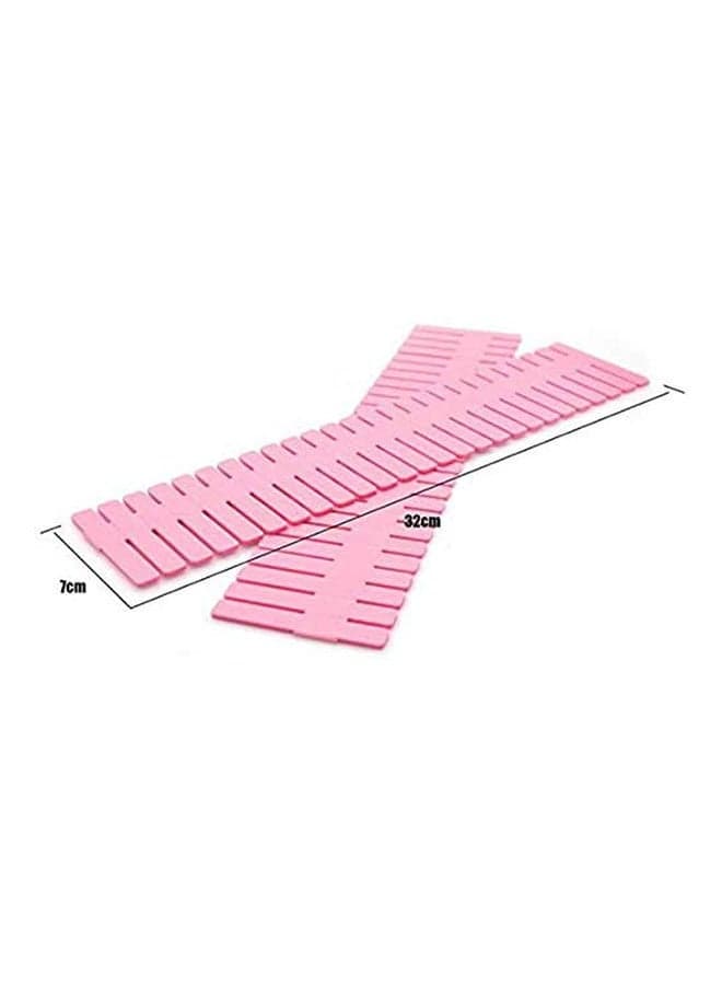 4 Pcs Plastic Diy Grid Drawer Divider Panel Household Storage Organizer Partition Multicolour Closet Systems