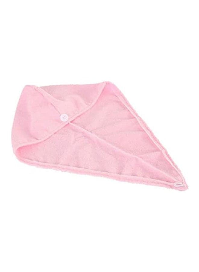 Women Bathroom Super Absorbent Quick-Drying Microfiber Bath Towel Hair Dry Cap Salon Towel Pink