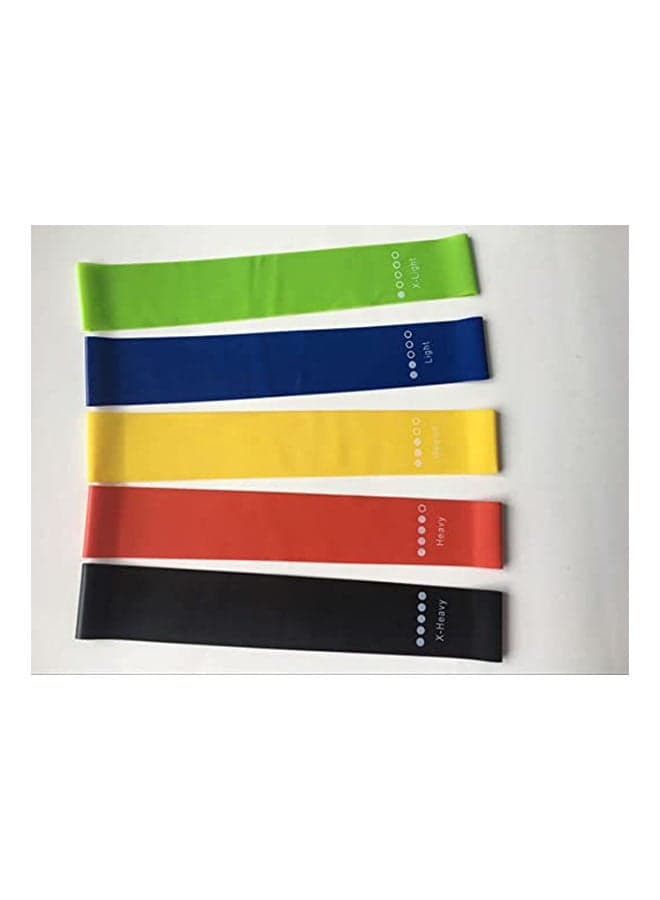 5 Piece Of Yoga Resistance Band Exercise Ring Exercise Belt Suitable For Home Fitness Physiotherapy And Carrying Bag