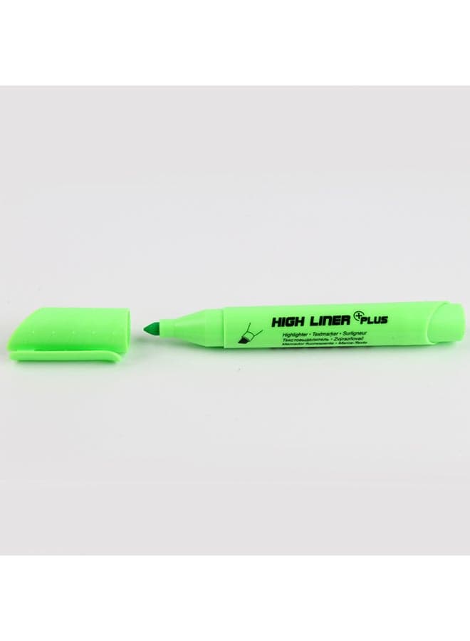 High Liner Plus Chisel Nr:36005 Green Stationery Highlighters (4)