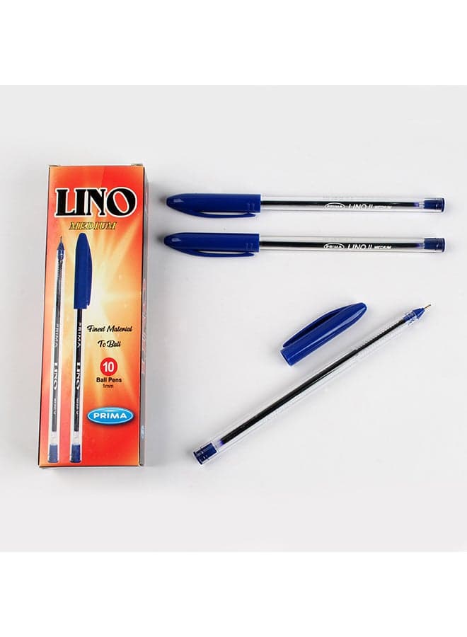 Lino Ball Pen Blue Rollerball Pens (3)