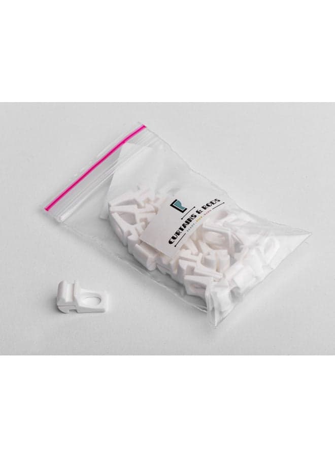 Plastic fine gliders White Drapery Hardware
