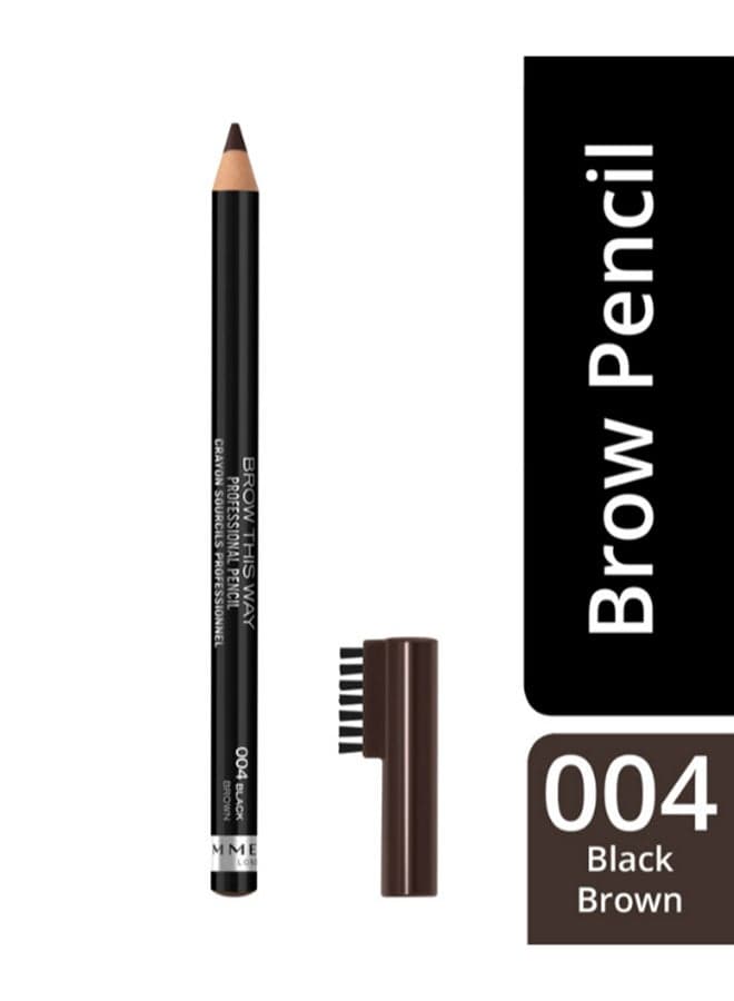 Rimmel Brow This Way Professional Eyebrow Pencil Shade 004 Black Brown (3)