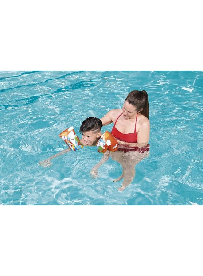 Shark-Printed Inflatable Armfloats 15x30cm Pool Floats (٣)