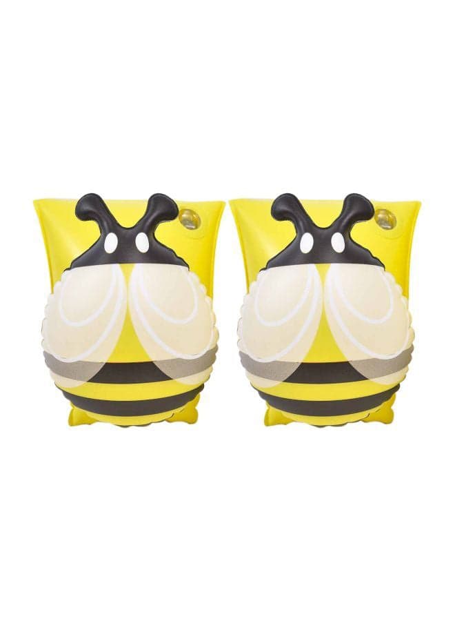 2-Piece Inflatable Bee Arm Bands 23x15x17cm Swim Gear
