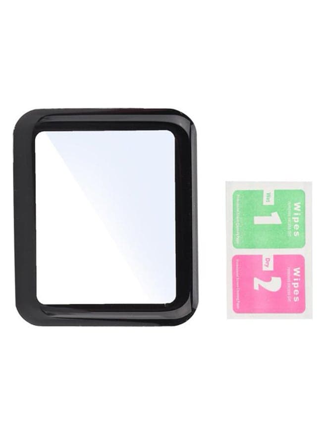 Tempered Glass Screen Protector For Apple Watch Series 1/2/3 42 mm Black/Clear Smartwatch Screen Protectors (٤)