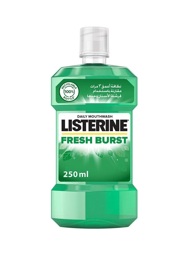 Fresh Burst Daily Mouthwash With Germ Killing Oral Care Formula To Reduce Plaque green 250ml