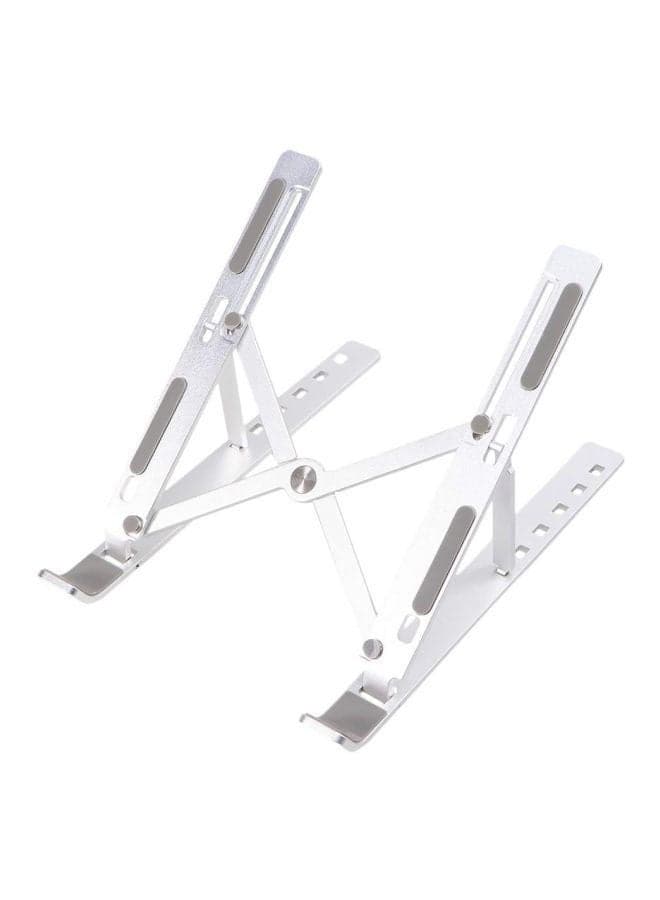 Portable Aluminium Alloy Laptop Stand Silver Desk Accessories & Workspace Organizers (٣)
