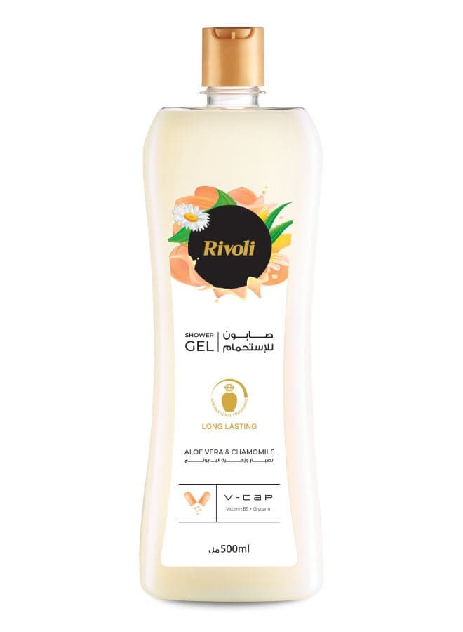 Shower Gel Aloe Vera & Chamomile Flower White 500ml Shower Gels & Body Wash