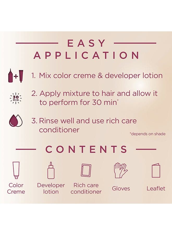 Intensive Color Crème 4-88, Intensive Dark Red 50ml , 50ml , & 10ml Chemical Hair Dyes (٣)