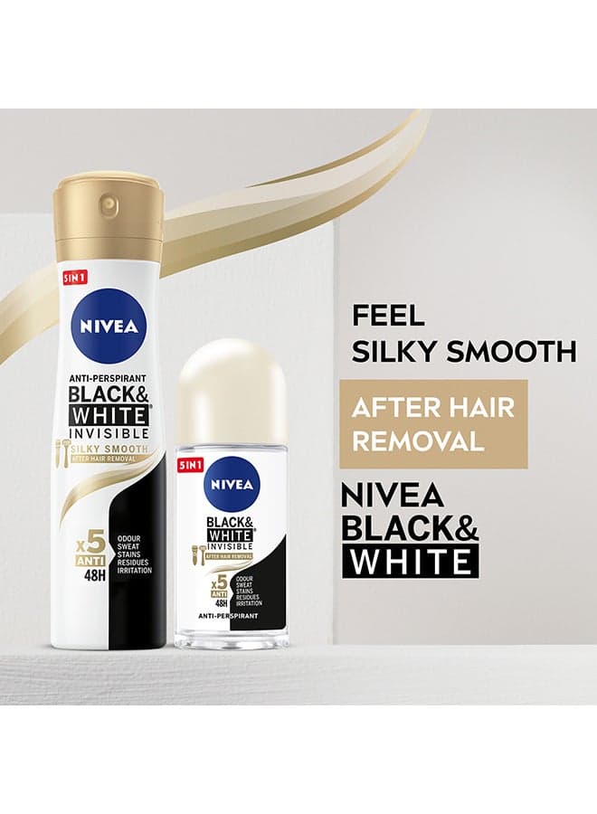 Black And White Invisible Silky Smooth, Antiperspirant Spray For Women 150ml (7)